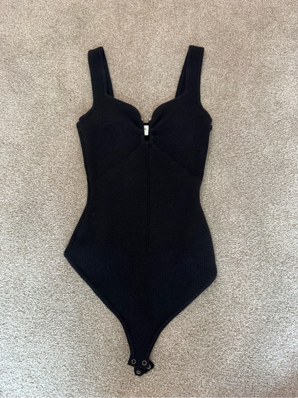 Abercrombie Black Ribbed Scoop Neck Bodysuit